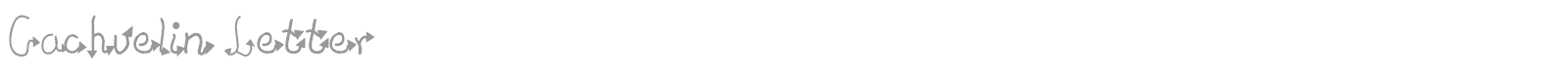 Cachuelin Letter font preview